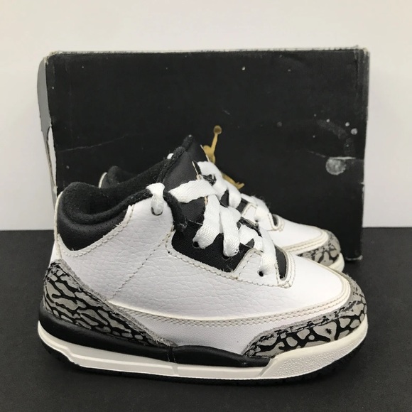 Nike Air Jordan 3 Retro BT ‘Infrared Cement’ 832033-123 (Size 6C) - Picture 4 of 9